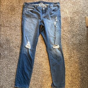 Torrid Blue Distressed Boyfriend Jeans